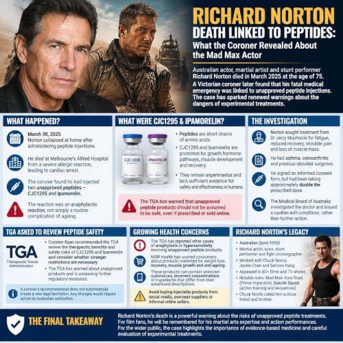 Richard Norton Death: Mad Max Actor's Cause of Death Linked to Peptides, Coroner Reveals