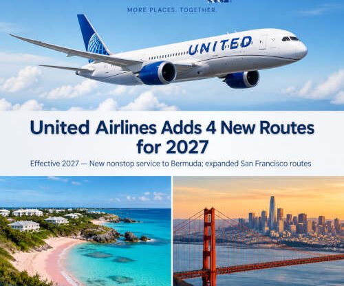 United Airlines Adds 4 New Routes for 2027: New Bermuda Flight and 3 San Francisco Connections
